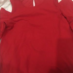 Ann Taylor red  shoulder top